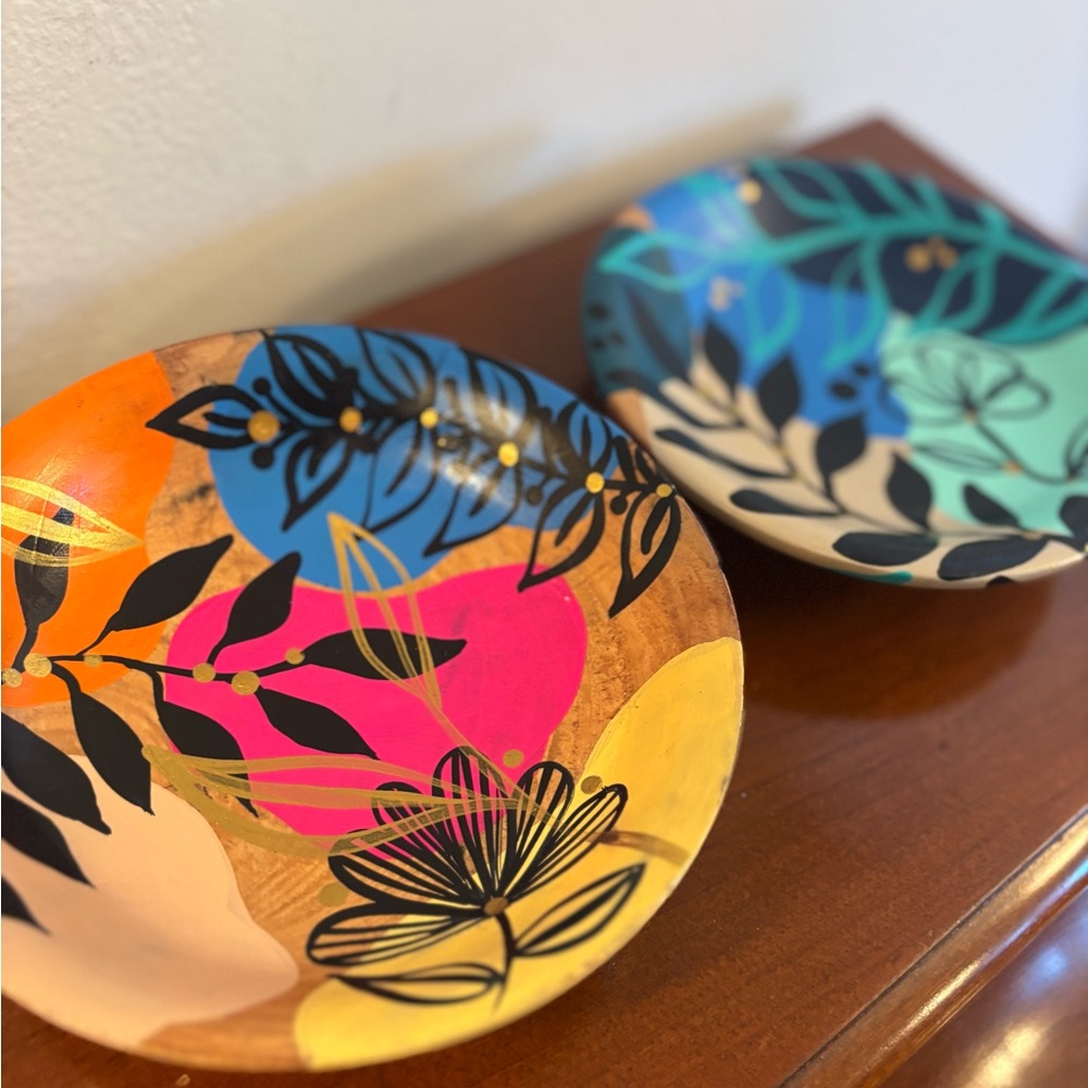 Puro Arte Hand Painted Serving Bowls - Picture 1 of 10